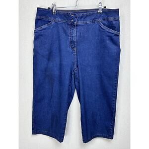 Bill Blass Jeans Women’s 14 Blue High Rise Bermuda Shorts Stretch Denim Cotton